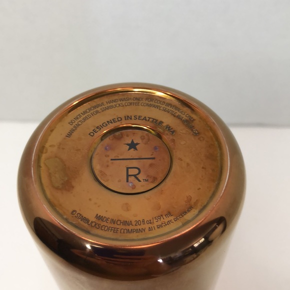 Starbucks Reserve Roastery Chicago Copper Colored 20 once Travel Tumbler - Picture 4 of 4